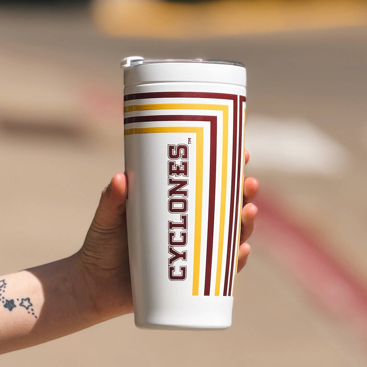 I-State Pinstriped Cardinal and Gold Tumbler 20-ounce